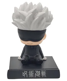 AUGEN Super Hero Satoru Gojo Jujutsu Kaisen Action Figure Limited Edition Bobblehead with Mobile Holder for Car Dashboard, Office Desk & Study Table (Pack of 1)