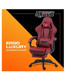 Baybee Drogo Multi Purpose Luxury Gaming Chair with 7 Adjustable Seat PU Leather Material & USB Massager Lumbar Pillow - Wine Red