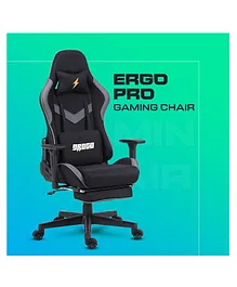 Baybee Drogo Multi Purpose Pro Gaming Chair With 7 Adjustable Seat Mesh Fabric & USB Massager Lumbar Pillow - Black