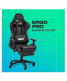 Baybee Drogo Multi Purpose Luxury Gaming Chair With 7 Adjustable Seat  PU Leather Material & USB Massager Lumbar Pillow - 3D Black