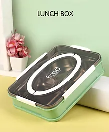 Premium Stainless Steel Lunch Box With Fork and Spoon - Green
