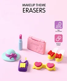 Makeup Theme Eraser Set Pack Of 7 - Multicolour 