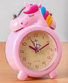 Unicorn Table Alarm Clock - Pink