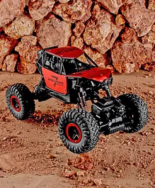 Rising Step USB Chargeable Rock Crawler Remote Control Car with Light and Sound - Red