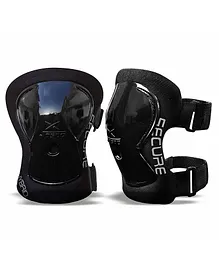 Jaspo Secure Hybrid Protective Elbow Guards One Pair Medium - Black