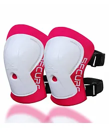 JASPO Secure Hybrid Knee Guards for Skating Cycling Skateboarding Roller Skating Inline Skate Running Pink - Small