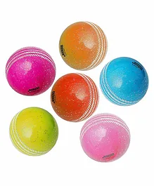 Jaspo T 20 PVC Cricket Soft Balls Recommended for Indoor Outdoor Street Beach & Cricket Pack of 6 - Multicolour