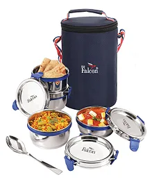 Falcon Steel Eco Nxt Lunch Box  Set Of 4  Blue-1100ml