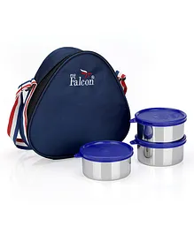 Falcon Steel Dura Lunch Box Prism Set Of 3 - Blue