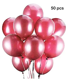 Balloon Junction Metallic Balloons Pack of 50 - Burgundy