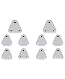Safe-O-Kid Indian Plug Non Inflammable Electrical Socket Cover White - Pack of 10