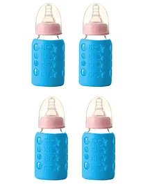 Safe-O-Kid Silicone Insulated Feeding Bottle Cover Blue - 120 ml