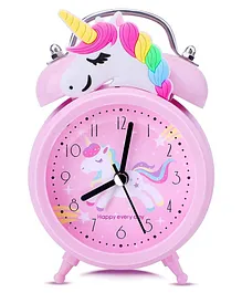Crackles Unicorn Tabletop Bedside Alarm Clock For Kids Room Decor And Birthday Return Gifting (Color May Vary)