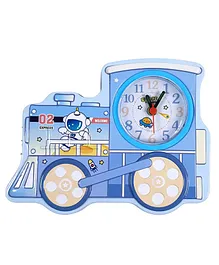 Crackles Train Shape Tin Box Money Bank With Alarm Clock & Lock And Key - (Color and Design May Vary)