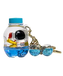 Eitheo Silicon Astronaut bottle Space Theme 3D keychain - Blue (Design Mayt Vary)