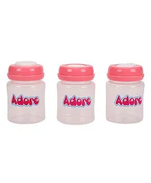 Adore Milk Storage Bottles Pink Pack Of 3 - 150 ML
