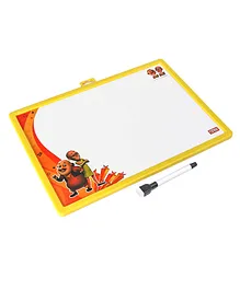 Motu Patlu Theme 2 in 1 Writing Board & Slate -Yellow