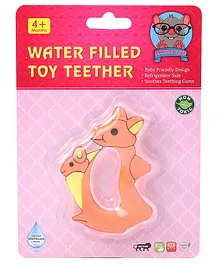 Toes2Nose Kangaroo Shape Water Filled Toy Teether - Red