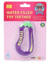 Toes2Nose Brinjal Shape Water Filled Toy Teether - Purple