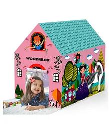 WONDRBOX Princess and Unicorn Play Tent House - Multicolour 