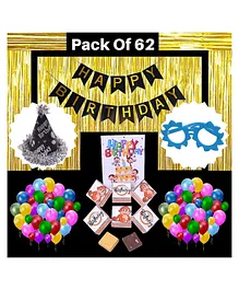 Expelite Jungle Monkey theme Birthday Chocolates and Decoration Kit Combo For Kids- Pack of 62