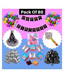 Expelite Elephant theme Birthday Chocolates and Decoration Kit  Hamper For Kids- Pack of 80