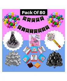 Expelite Elephant theme Birthday Chocolates and Decoration Kit  Hamper For Kids- Pack of 80