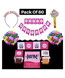 Expelite Birthday Theme  Chocolates and Decoration Kit Combo For mom- Pack of 60