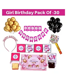 Expelite Girls  theme Birthday Chocolates and Decoration Kit Set- Pack of 30