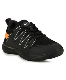 Campus Ryme Jr Zig Zag Detail Sports Shoes - Black Orange