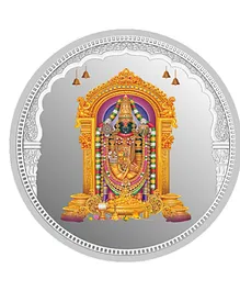 Silverium 99% BIS Hallmarked Tirupati Balaji Silver Coin - Silver