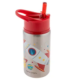 Stephen Joseph Stainless Steel Water Bottle Space Theme  - 450 ml (Assorted Colour)