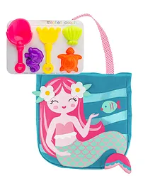 Stephen Joseph Beach Totes With Sand Toy Play Set Mermaid Design- Multicolor