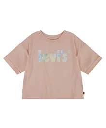 Levi's Half Sleeves Meet & Greet Rolled Sleeve Tee - Peach