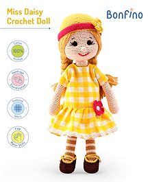 Bonfino Miss Daisy Crochet Doll - Height 34 cm