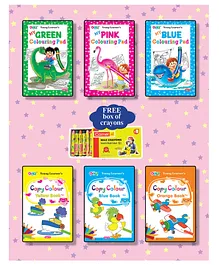 Colouring Books Set of 6 Books- English