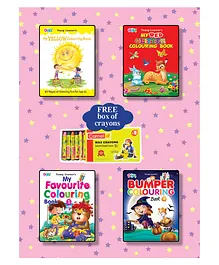 Colouring Books (Set of 4 Books)- English