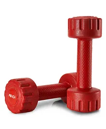  Reach PVC Pair of Dumbbell 2 kg Each - Red
