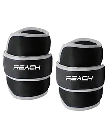 Reach Premium Adjustable Ankle Cuff & Wrist Weights Grey - 2 Kg