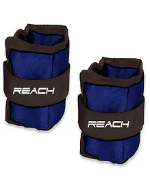 Reach Adjustable Ankle Weights Cuff Weights Wrist Weights for Men & Women For Fitness Walking Running Jogging Exercise Gym Workout 1.5 kg Blue