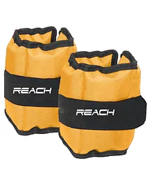 Reach Adjustable Ankle Weights Cuff Weights Wrist Weights for Men & Women For Fitness Walking Running Jogging Exercise Gym Workout 2 kg Orange