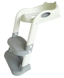 SYGA Toilet Potty Trainer Seat With Step And Ladder Chair Kit Potty Seat (2 Floor, GreyWhite)