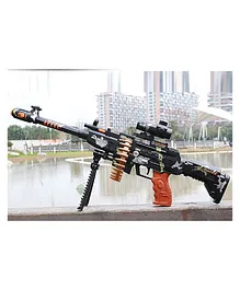 VGRASSP Musical Army Style Toy Gun with Music Lights and Laser Light - Black