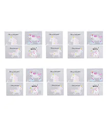 BeeWee Unicorn Pencil Pouch Stationery Organiser Pack of 20 - White