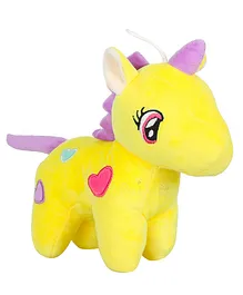 Beewee Soft Toy Plush Stuffed Animal Unicorn Yellow - Height 35 Cm