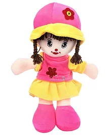BeeWee Addie Girl Plush Soft Doll Toy Pink - Height 35 cm