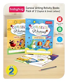 Babyhug Cursive Writing Activity Books (Capital & Small Letters) - Pack of 2
