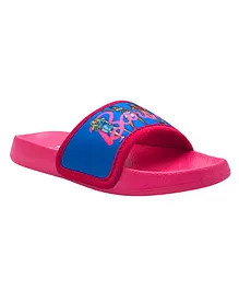 KazarMax Hopits Barbie & Friends Print Casual Wear Flip Flops - Blue & Pink