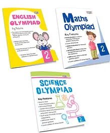 Scholars Insights Olympiad English Maths and Science Workbooks Grade 2 Set of 3 - English