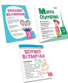 Scholars Insights Olympiad English, Maths and Science Workbooks Grade 3 Set of 3 - English